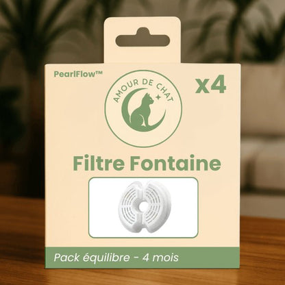 Filtre fontaine eau chat pour 4 mois pack équilibre par 4 pour fontaine PearlFlow™