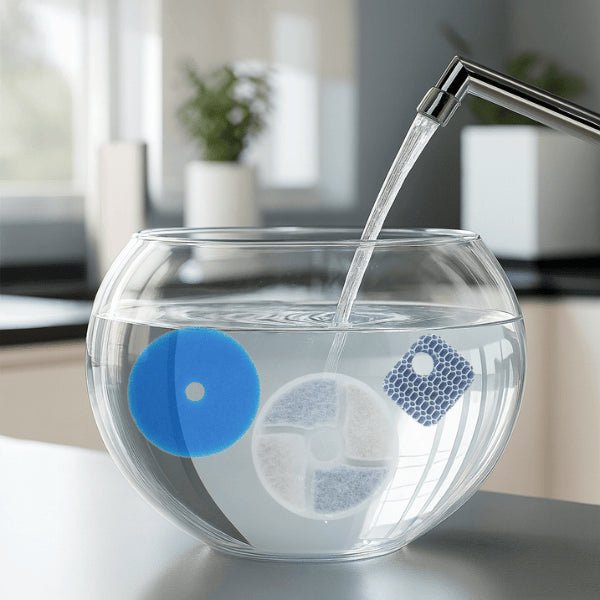 Filtre fontaine eau pour chat conseil humidification avant utilisation fontaine inox Vortex™