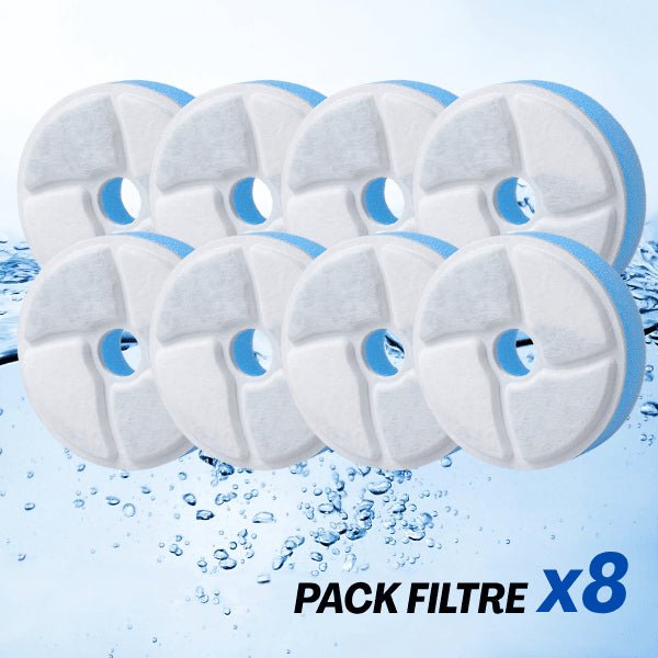 Filtre fontaine eau pour chat pack durée x8 eau saine filtrée Hydrox™