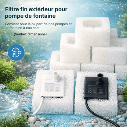 Filtre extérieur compatible avec pompe de fontaine à eau pour chat