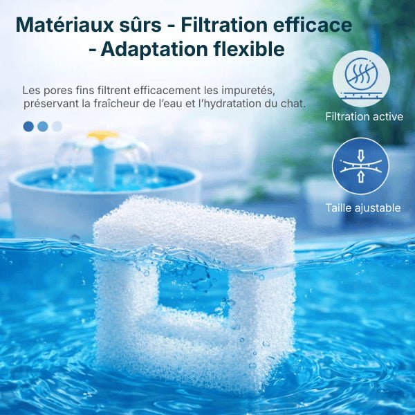 Filtre pompe fontaine à eau chat avec filtration efficace et adaptable
