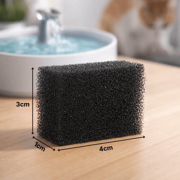 Dimensions du filtre pompe fontaine chat pour vérifier la compatibilité avec la pompe