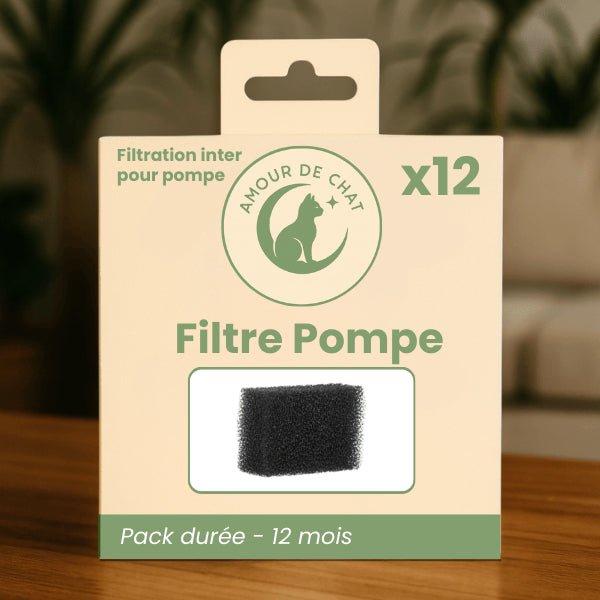 Filtre pompe fontaine chat pour 12 mois de filtration eau saine pack économique