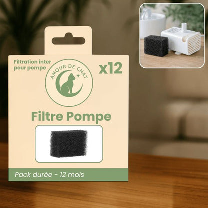 Filtre pompe fontaine chat en mousse haute densité pack 12 pour filtration efficace de l’eau