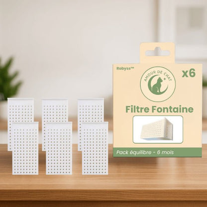Filtre pour fontaine a eau chat par 6 pour 6 mois utilisation fontaine robinet Robyss™