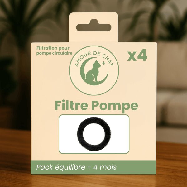 Filtres pour pompe fontaine chat pack économique x4 pour entretien régulier 4 mois