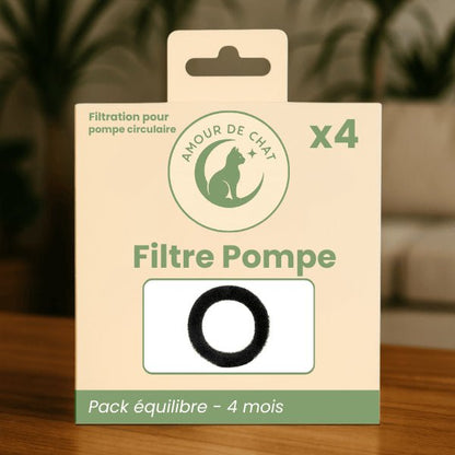 Filtres pour pompe fontaine chat pack économique x4 pour entretien régulier 4 mois