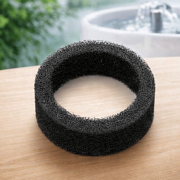 Filtre pour pompe fontaine chat en mousse haute densité vue détaillée
