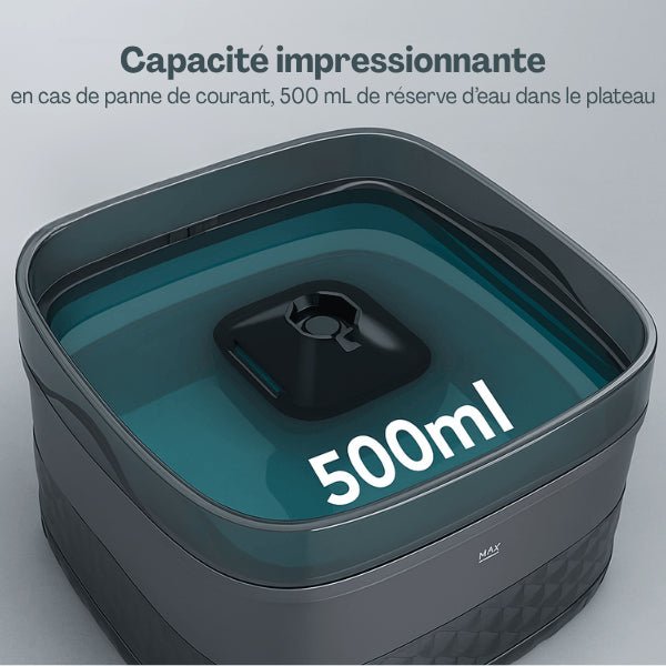 Fontaine a chat pratique grande capacité bol d'eau 500 ml en cas coupure courant Royalis™