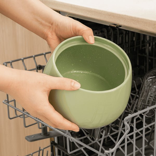 Fontaine à eau chat céramique durable vert olivier passe lave-vaisselle facile à nettoyer NaturaFresh™