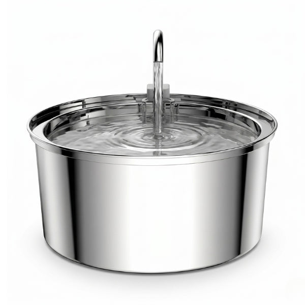 Fontaine à eau chat inox automatique stimulante et durable pour les chats qui adorent boire au robinet