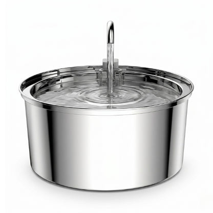Fontaine à eau chat inox automatique stimulante et durable pour les chats qui adorent boire au robinet
