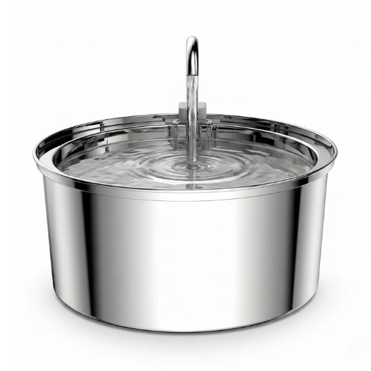 Fontaine à eau chat inox automatique stimulante et durable pour les chats qui adorent boire au robinet