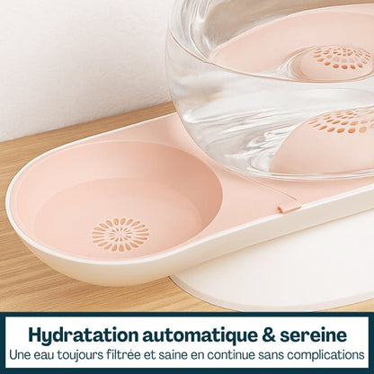 Fontaine à eau chat sans électricité continue meilleure hydratation sereine filtrée CosmO™