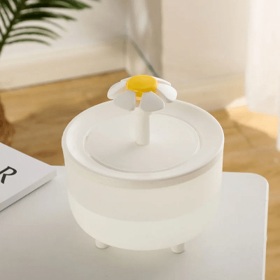 Fontaine à Eau Pour Chat - CatDrinker™ - Fleuron Blanc - Amour de Chat
