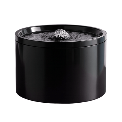 Fontaine a eau pour chat ceramique ronde noire CrystalPaws™