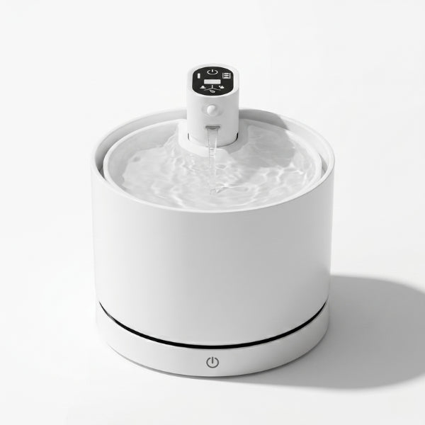 Fontaine à eau pour chat céramique sans fil filtrée hypoallergénique hydratation intelligente tempérée