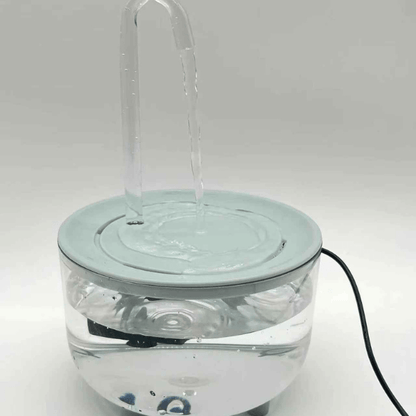 Fontaine à eau pour chat fleuron verte tube transparent CatDrinker™