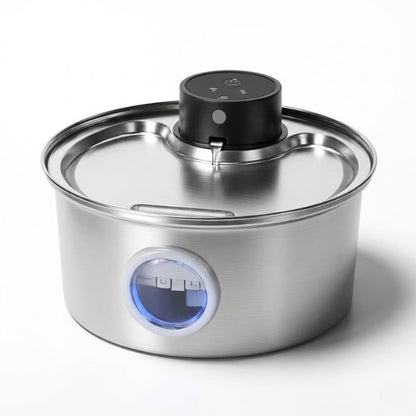 Fontaine à eau pour chat inox sans fil capteur placement libre pour stimuler son hydratation
