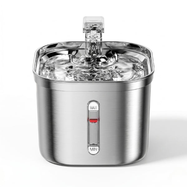 Fontaine chat inox automatique ultra filtrée robinet pour hydratation saine et purifiante
