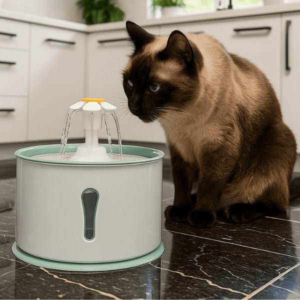 Fontaine eau chat automatique grande capacité silencieuse cascade fleuron siamois boit Hydroflor™