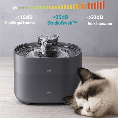 Fontaine eau chat silencieuse agréable et confort inférieur 35 décibels Studiofresh™