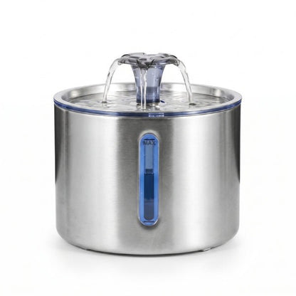 Fontaine eau pour chat inox lumineuse filtrée 4 jets automatique rassurante et durable