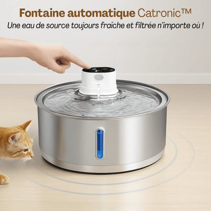 Fontaine pour chat automatique sans fil intelligente eau fraîche inox qualité durable Catronic™