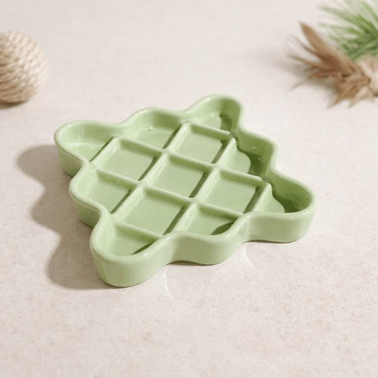 Gamelle anti glouton céramique pour chat stable et hygiénique pour repas lent