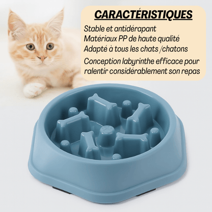 Gamelle anti glouton chat | Break Bowl™ - Amour de Chat