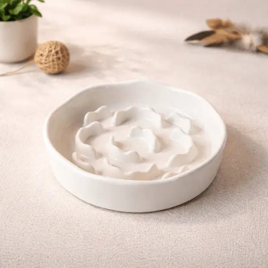 Gamelle anti-glouton chat céramique pour réduire les vomissements en alimentation lente