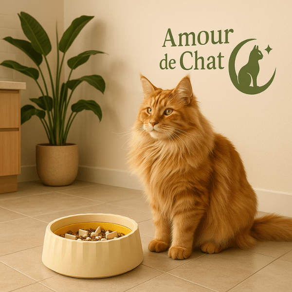 Gamelle anti glouton chat | DoubleTime™ - Amour de Chat