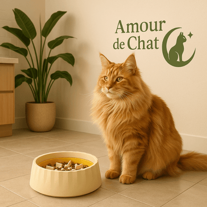 Gamelle anti glouton chat | DoubleTime™ - Amour de Chat