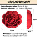 Gamelle Anti-glouton Pour Chat En Céramique - Design à Fleurs Blanches, 16 Cm De Diamètre - Ralentit La Prise De Nourriture - Antidérapante, Lavable Au Lave-vaisselle - 8