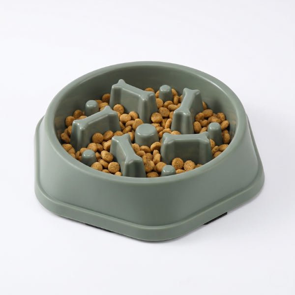 Gamelle anti glouton chat labyrinthe ludique hexagonale pour éviter les régurgitations des repas