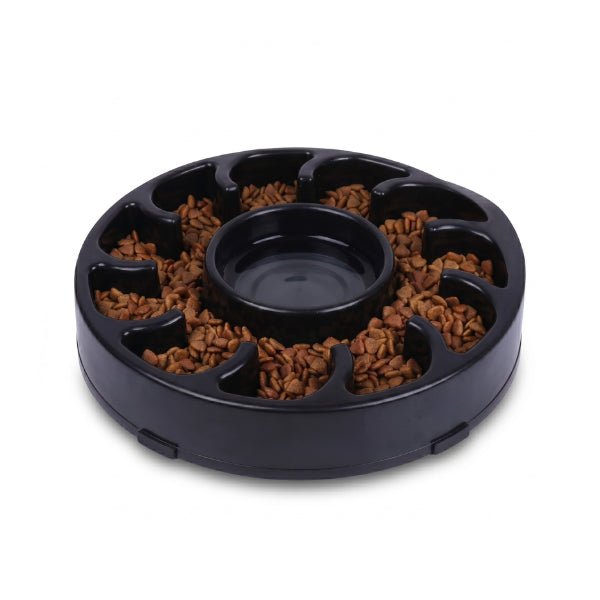 Gamelle anti glouton chat labyrinthe périphérique et eau centrale pour alimentation lente complète