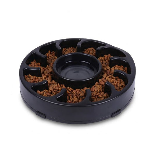 Gamelle anti glouton chat labyrinthe périphérique et eau centrale pour alimentation lente complète