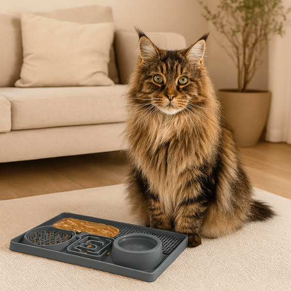 Gamelle anti - glouton chat | MultiCroc Block™ - Amour de Chat