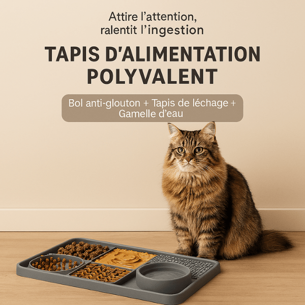 Gamelle anti - glouton chat | MultiCroc Block™ - Amour de Chat