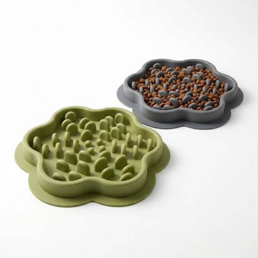 Gamelle anti-glouton chat silicone à picots ultra stable pour ralentir vomissement des repas