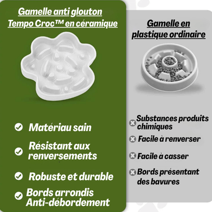 Gamelle anti glouton chat | Tempo Croc™ - Amour de Chat