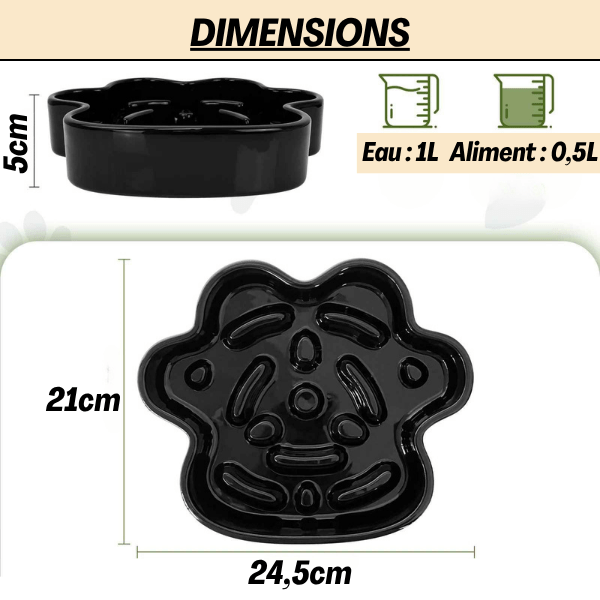 Gamelle anti glouton chat | Tempo Croc™ - Amour de Chat