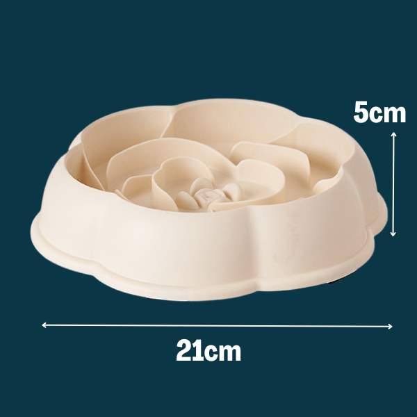 Gamelle anti glouton chaton - MealStop™ : pétale de rose