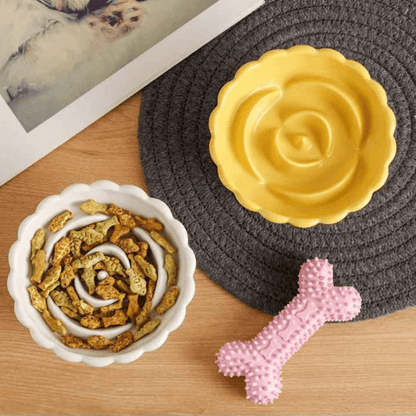 Gamelle anti glouton chaton | CéramWhisker™ - Amour de Chat