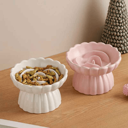 Gamelle anti glouton chaton | CéramWhisker™ - Amour de Chat