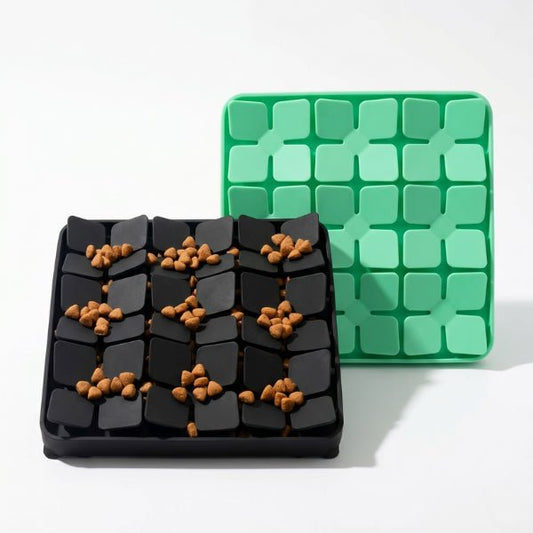 Gamelle anti glouton chaton éducative tapis pour stimuler instinct de chasse pendant le repas