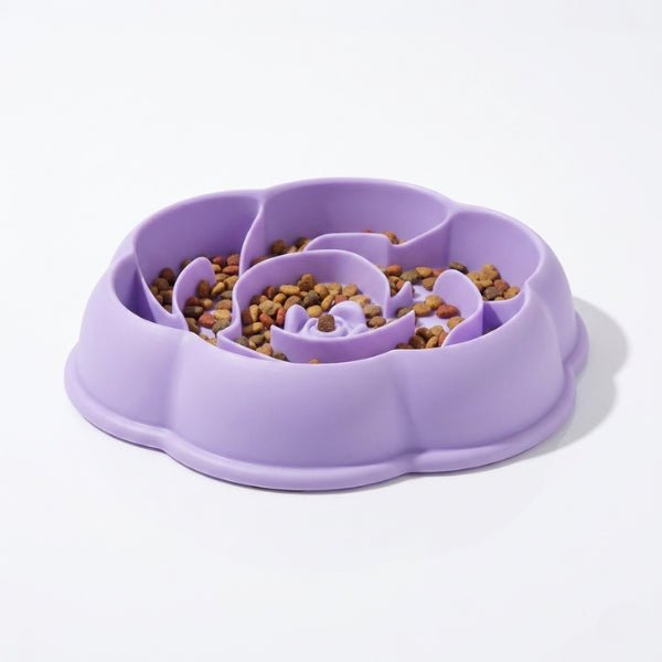 Gamelle anti glouton chaton pétale de rose anti renversement simple pour éduquer la prise de repas lent