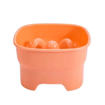 Gamelle anti glouton chaton surélevée confortable orange SavourKitten™