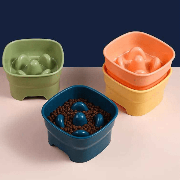 Gamelle anti glouton chaton SavourKitten™ qui soulage l'anxiété adaptée tout aliment