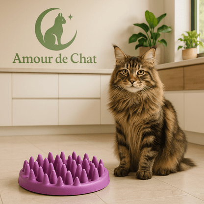 Gamelle anti glouton | PurrPause™ - Amour de Chat